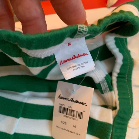 NWT HANNA ANDERSON XS HOLIDAY PJ’S
GREEN/WHITE STRIPES WITH RED SUPERSOFT - Picture 8 of 9